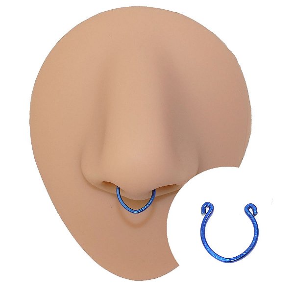 Piercing Fake para Septo Azul