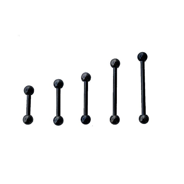 Piercing Barbell em Titânio PVD Black 1,2x4mm RE