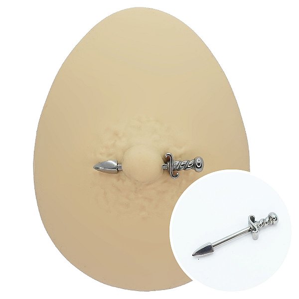Piercing em Aço Espada