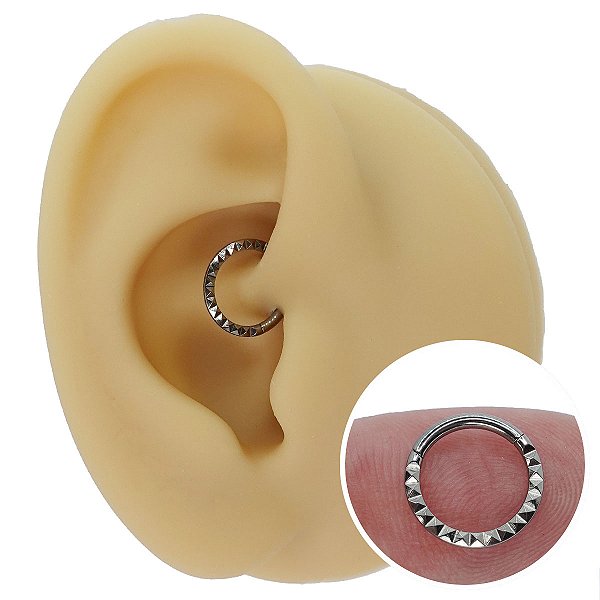 Piercing Argola Clicker em Titânio PVD Egipty