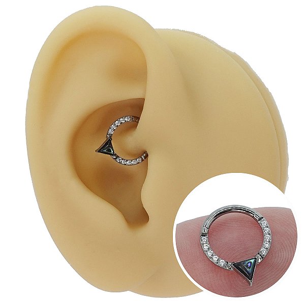 Piercing Argola Clicker em Titânio Triangle