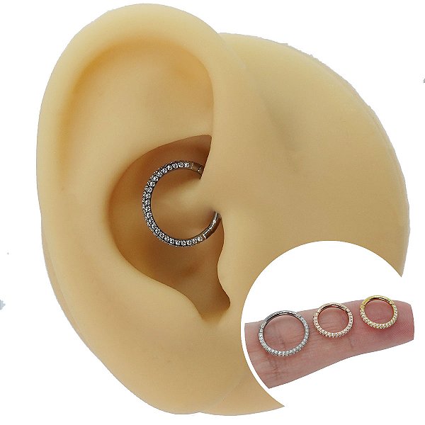 Piercing Argola Clicker em Titânio PVD Meteoros