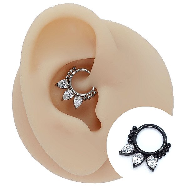 Piercing Argola Clicker  em Aço PVD Majestic