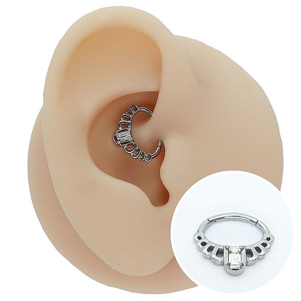 Piercing Argola Clicker em Aço Wings