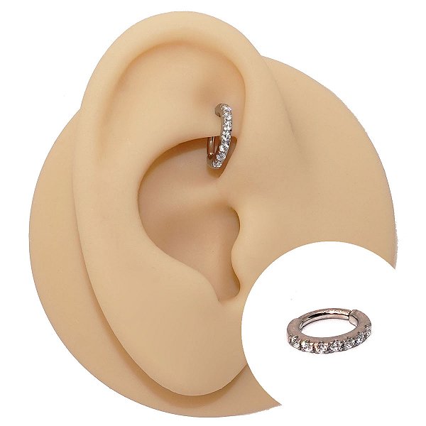 Piercing Argola em Aço Oval
