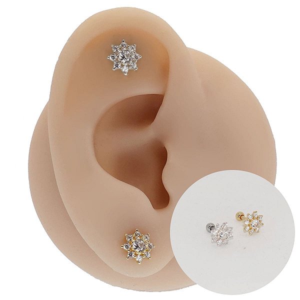Piercing Microbell em Prata 925 Sun Point