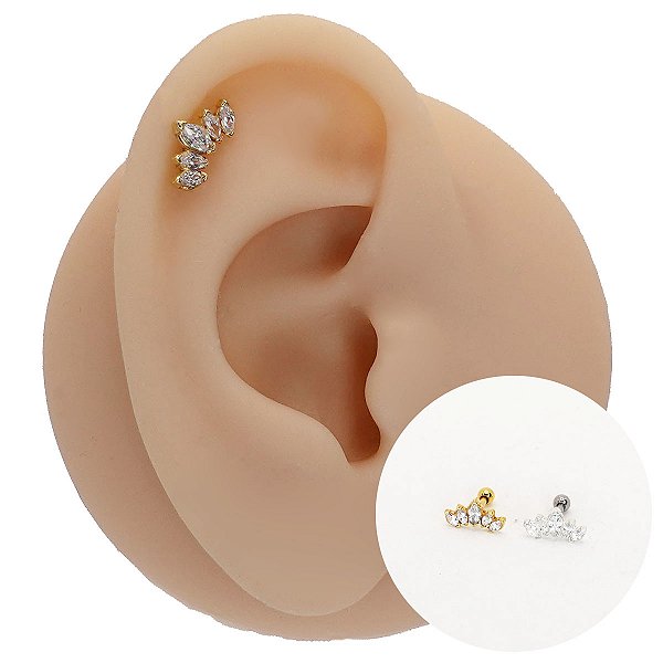 Piercing Microbell em Prata 925 Cascata Lovely