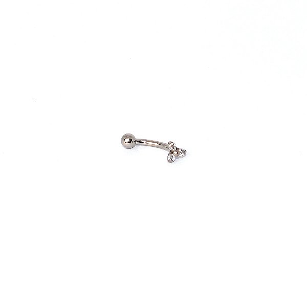 Piercing Microbell Curvo em Titânio PVD Trilhon