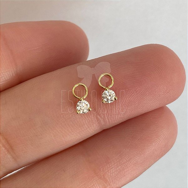 Pingente em Ouro 18k Ponto de Luz