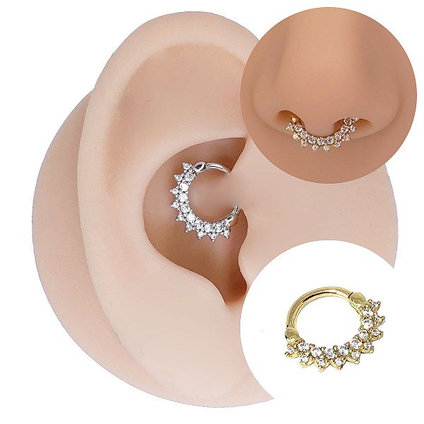 Piercing Argola Clicker em Ouro 18K Radiance