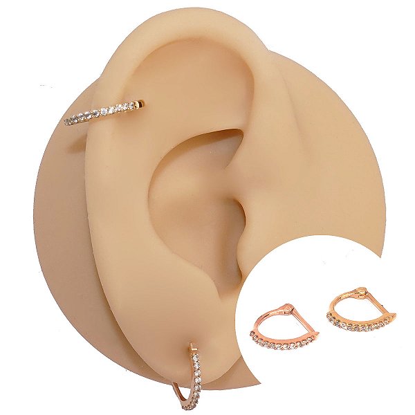 Piercing Argola Clicker  em Ouro 18K Tacoma
