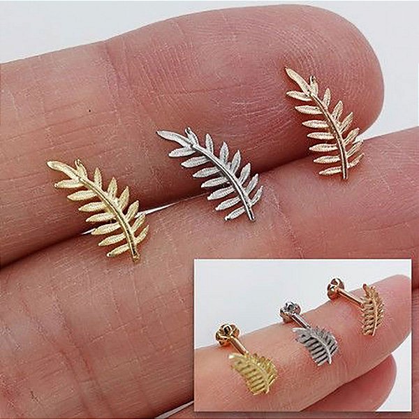 Piercing Microbell em Ouro 18K Folha