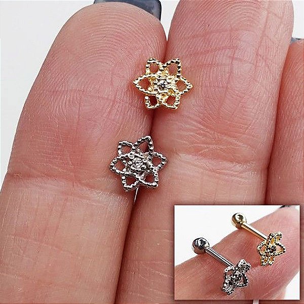 Piercing Microbell em Ouro 18K Flory Big