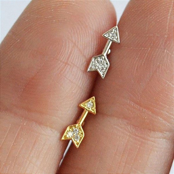 Piercing Microbell em Ouro 18K Flecha