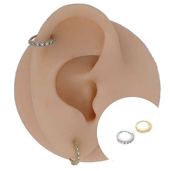 Piercing Argola Torção em Ouro 18K Shine