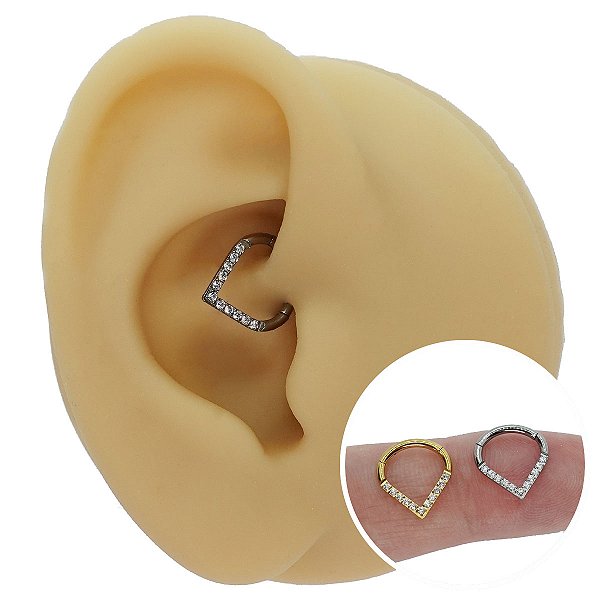 Piercing Argola Clicker em Titânio PVD Vicky
