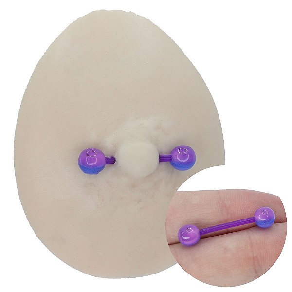 Piercing Barbell em Bioflex Colors