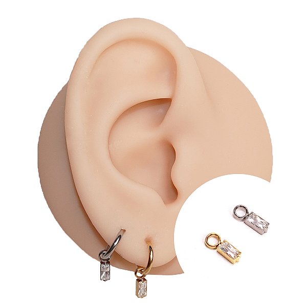 Pingente Para Piercing em Titânio Bloquinho Spart