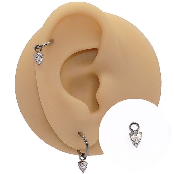 Pingente Titânio Triângulo Gota