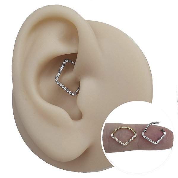 Piercing Argola Clicker em Titânio Triangle