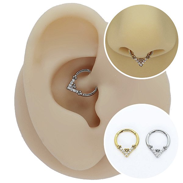 Piercing Argola em Aço Clicker V