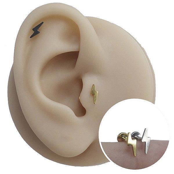Piercing Labret em Titânio Raio