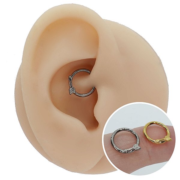Piercing Argola em Titânio PVD Flecha