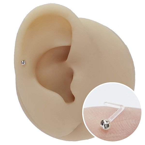 Piercing Nose Ring em Bioflex Cristal