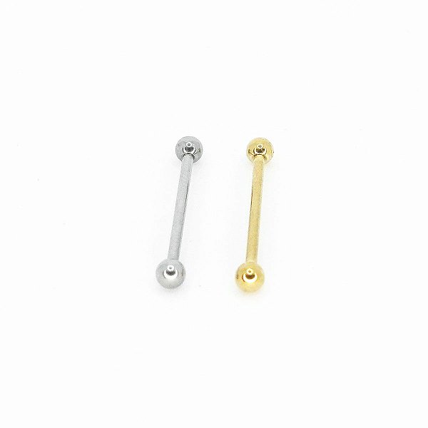 Piercing Microbell RE Reto em Aço PVD 3mm