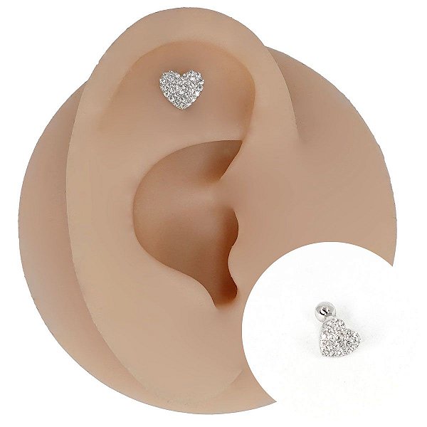Piercing Microbell em Ouro 18K Coração