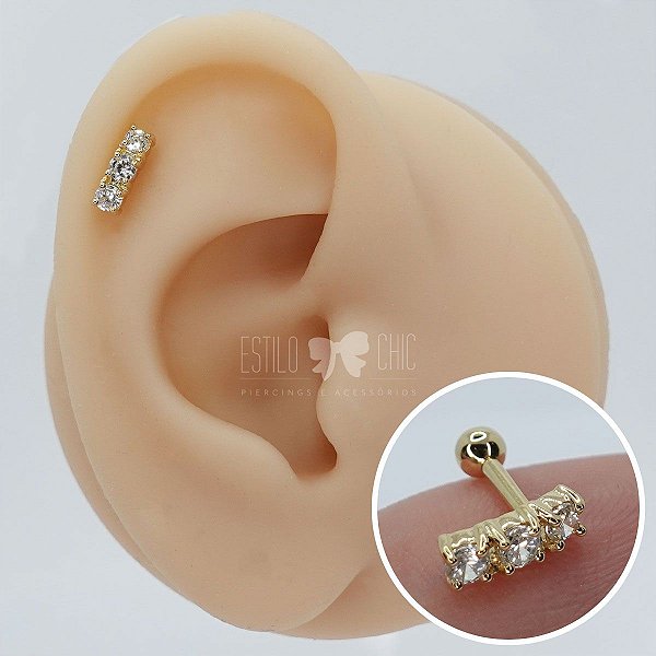 Piercing Microbell Ouro 18K Barrinha