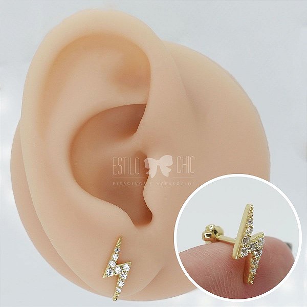 Piercing Microbell em Ouro 18K Raio Big
