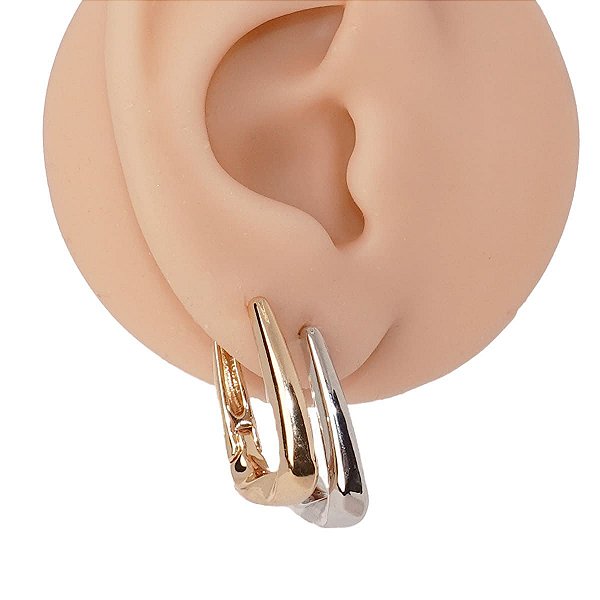 Brinco Argola Clicker Folheado Leticia