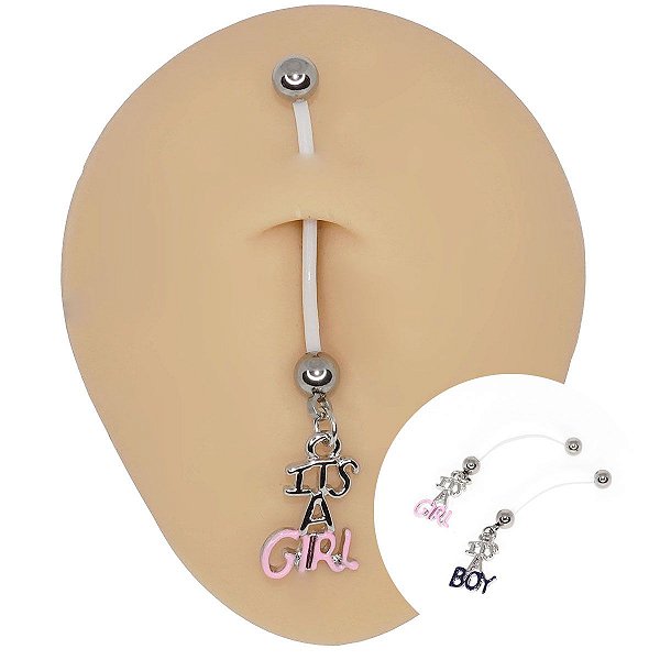 Piercing Umbigo em Bioflex Gestante It's A