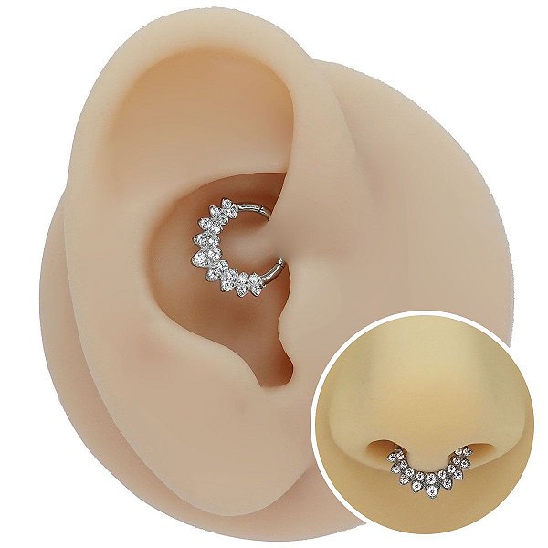 Piercing Argola Clicker em Titânio Laurel