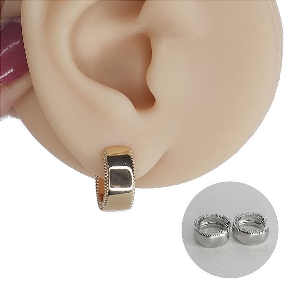 Brinco Argola Folheado Clicker Diva
