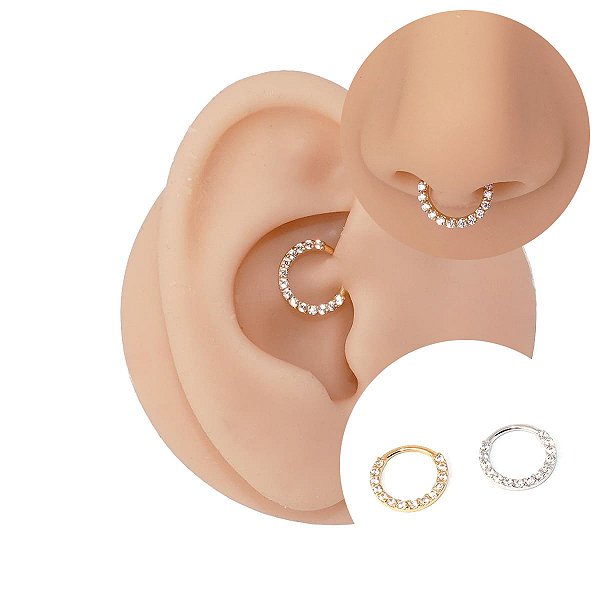 Piercing Argola Torção em Ouro 18K Vicenza