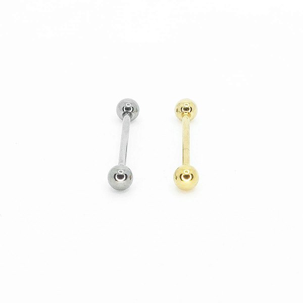 Piercing Barbell RE em Titânio PVD 1.2x4mm