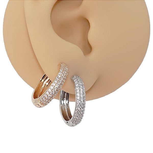 Brinco Argola Clicker Folheado Natali
