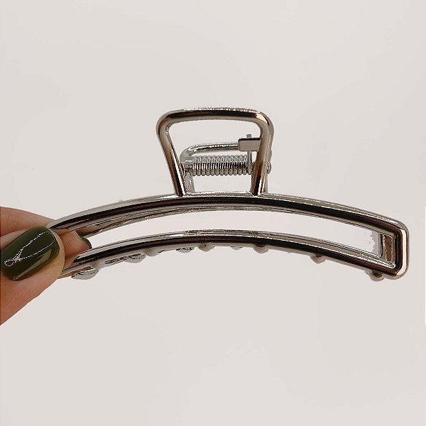 Presilha Piranha de Cabelo Folheado Clean Fashion
