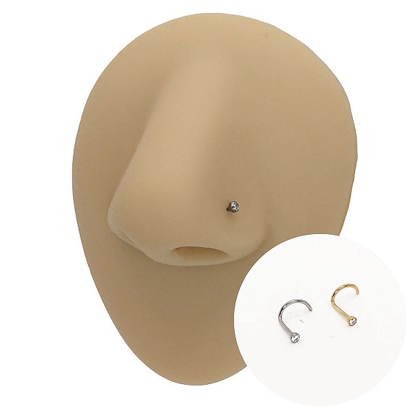 Piercing Titânio Nariz Cristal