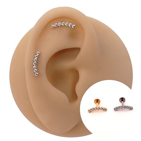 Piercing Cascata em Titânio Finesse Curve