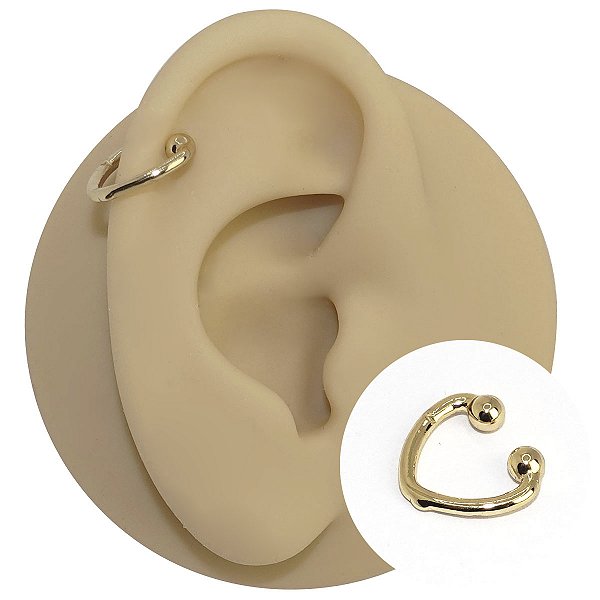 Piercing Argola Folheado Fake Liso Vicky