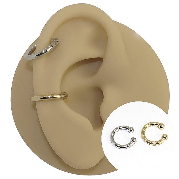 Piercing Argola Folheado Fake Lisa