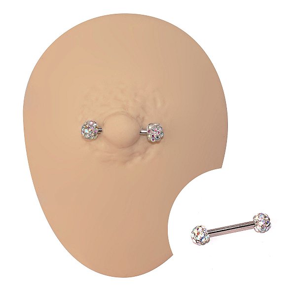 Piercing Barbell Reto Aço Cirúrgico 316L Glob