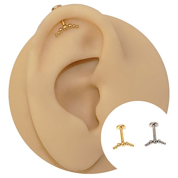 Piercing Californiano Labret em Titânio Mini Balls