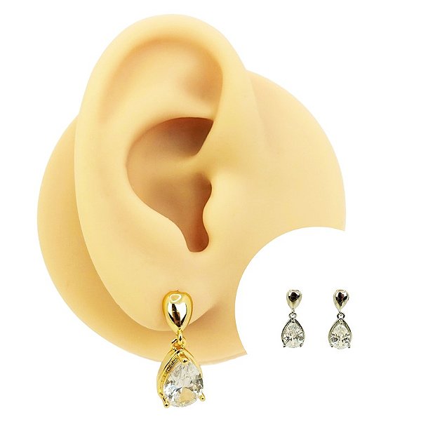 Brinco Folheado Real Diamond