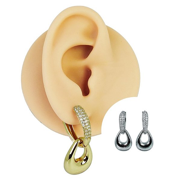 Brinco Argola Clicker Folheado Splendore