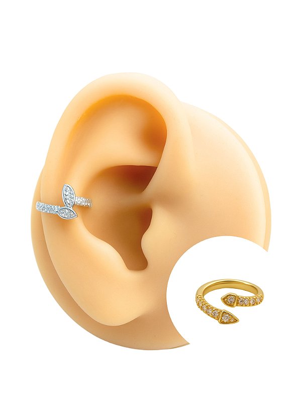 Piercing Argola Folheado Fake Zircônias Shiny