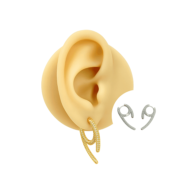 Brinco Folheado Clicker Argola Slim